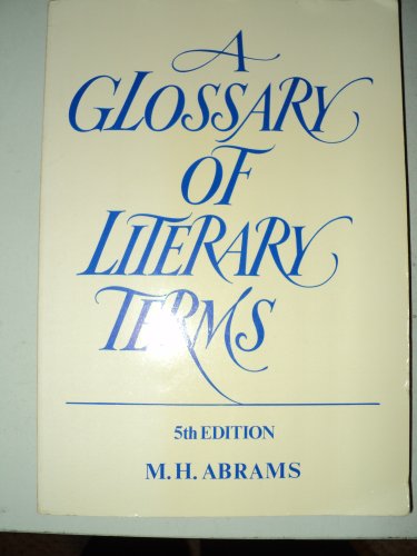 Imagen de archivo de A Glossary of Literary Terms a la venta por ThriftBooks-Dallas