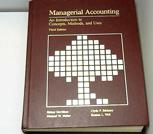 9780030119644: Managerial Accounting: An Introduction to Concepts, Methods, and Uses