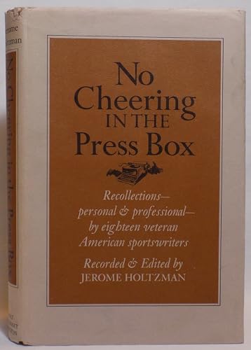 Stock image for No Cheering in the Press Box for sale by Better World Books