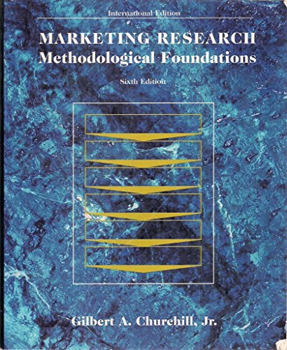 Imagen de archivo de Marketing Research: Methodological Foundations a la venta por WorldofBooks