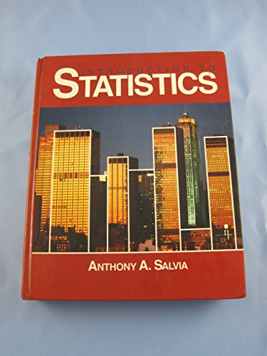 Introduction to Statistics (9780030126345) by Salvia