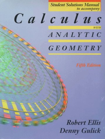 Calculus With Analytic Geometry (9780030129698) by Ellis, Robert