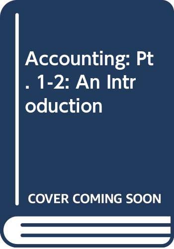 9780030130724: Accounting, an Introduction (Holt Owl)