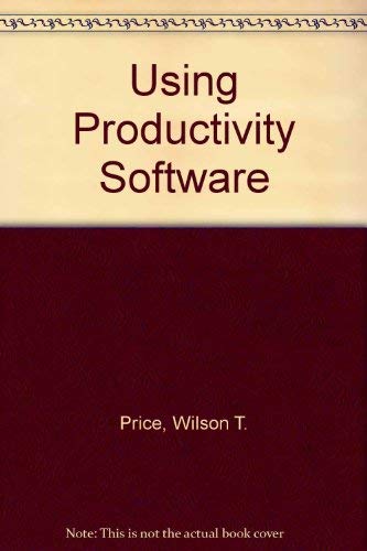 Imagen de archivo de Using Productivity Software a la venta por Basi6 International