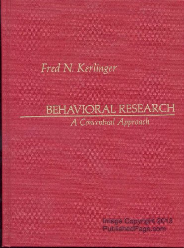 Stock image for Behavioral Research: A Conceptual Approach for sale by ThriftBooks-Atlanta