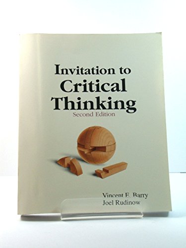 Imagen de archivo de Invitation to critical thinking, 2nd edition a la venta por BookDepart