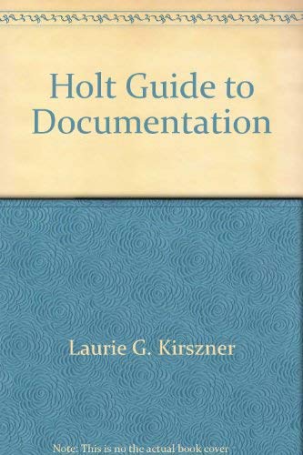 Imagen de archivo de Holt Guide to Documentation a la venta por More Than Words