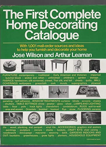 Stock image for The First Complete Home Decorating Catalogue for sale by Top Notch Books