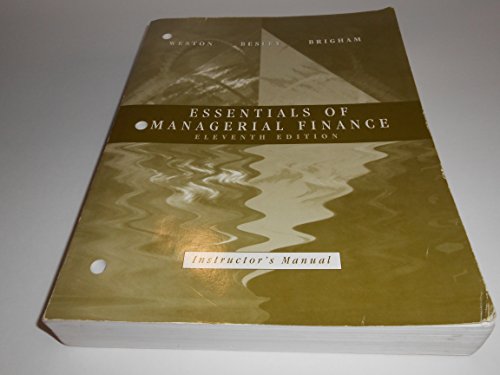 Imagen de archivo de Essen Managerial Finance Im a la venta por Mispah books