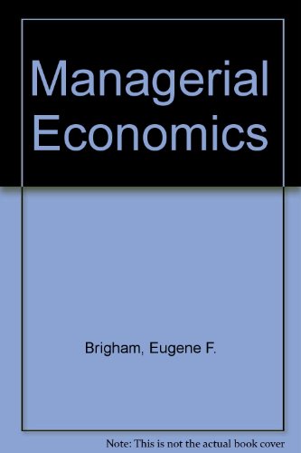 Stock image for Managerial Economics for sale by Bahamut Media