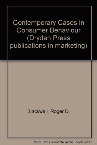 Beispielbild fr Contemporary cases in consumer behavior zum Verkauf von Wonder Book