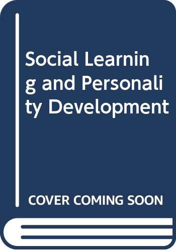 9780030171406: Social Learning and Personality Development