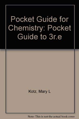 9780030175626: Pocket Guide to accompany Chemistry & Chemical Reactivity (3rd Ed.)