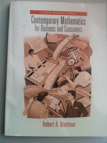 9780030181597: Contemporary Mathematics for Business and Consumers: Student Resource Manual