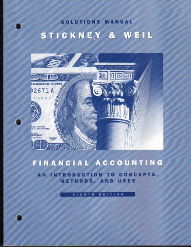 9780030182747: Financial Accounting: An Introduction to Concepts, Methods, and Uses : Solutions Manual