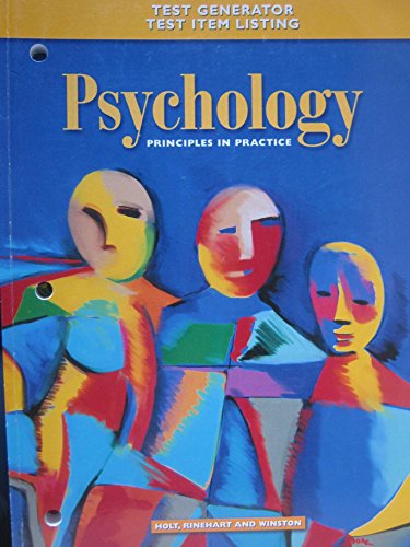 9780030185946: Psychology Principles in Practice, Test Generator