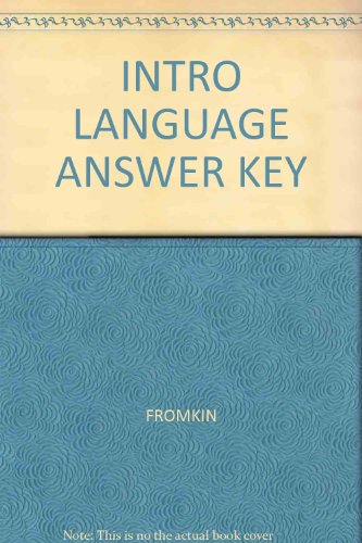 9780030189982: Intro Language Answer Key