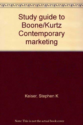Beispielbild fr Study Guide to Contemporary Marketing (Second Edition) zum Verkauf von gearbooks