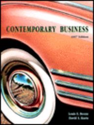 Contemporary Business: 1997 Edition (Dryden Press Series in Management) (9780030195280) by Louis E. Boone; David L. Kurtz