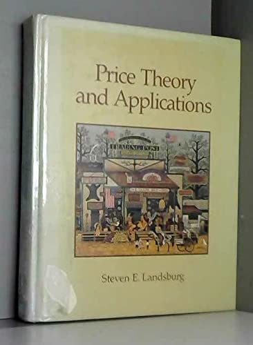 Imagen de archivo de Price Theory and Applications a la venta por Better World Books