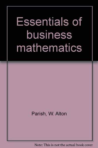 9780030211713: Essentials of Business Mathematics