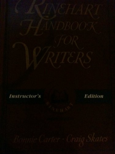 Stock image for The Rinehart handbook for writers for sale by HPB-Emerald