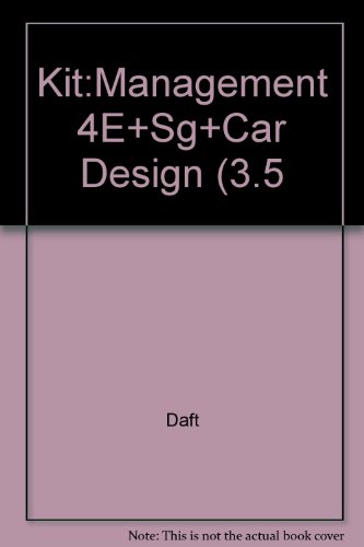 Kit:Management 4E+Sg+Car Design (3.5 (9780030222740) by Daft