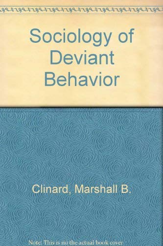 Beispielbild fr Sociology of Deviant Behavior zum Verkauf von Better World Books