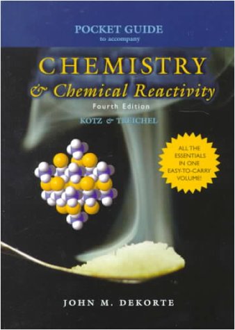 Stock image for Pocket Guide for Kotz/ Treichel's Chemistry and Chemical Reactivity for sale by ThriftBooks-Dallas