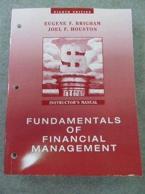 Imagen de archivo de Answer Guide to Fundamentals of Financial Management a la venta por BooksRun