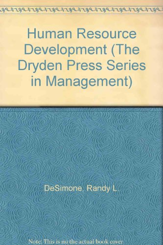 9780030246128: Human Resource Development