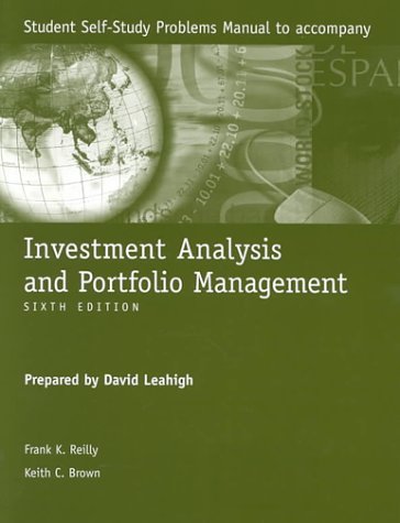 9780030258060: Student Self-Study Problems Manual (Investment Analysis and Portfolio Management)
