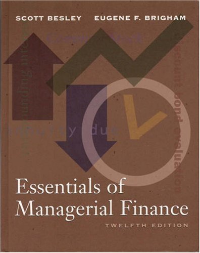 Beispielbild fr Essentials of Managerial Finance (Dryden Press Series in Finance) zum Verkauf von AwesomeBooks