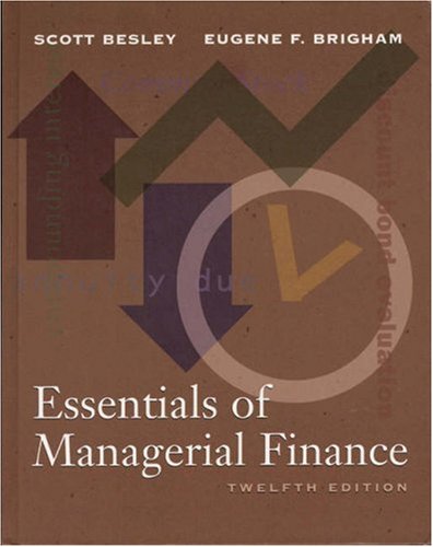 Imagen de archivo de Essentials of Managerial Finance a la venta por Ammareal