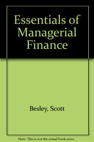 Stock image for Essentials of Managerial Finance for sale by HPB-Red