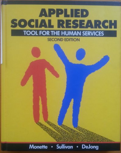 Stock image for Applied Social Research: Tool for the Human Services for sale by Wonder Book