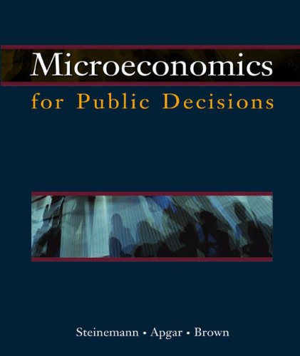 Stock image for Microeconomics for Public Decisions with Economic Applications Card for sale by Your Online Bookstore