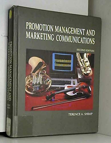 Imagen de archivo de Promotion Management and Marketing Communications a la venta por HPB-Red