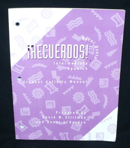 Stock image for Student Activities Manual for Recuerdos!: Intermediate Spanish for sale by ZBK Books