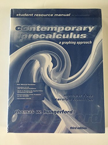Student Solution's Manual in Practice Contemporary Precalculus: A Graphing Approach (9780030290831) by Hungerford, Thomas W.