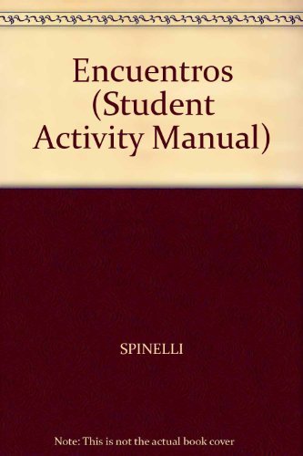 9780030292521: Encuentros (Student Activity Manual)