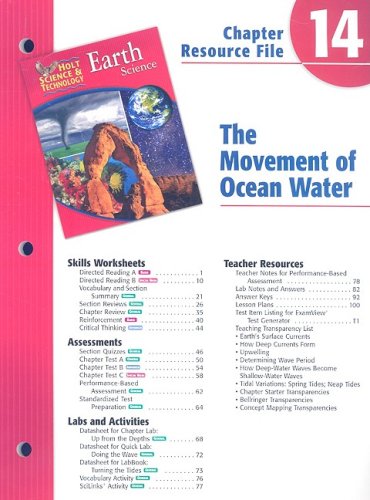 Stock image for Holt Science & Technology Earth Science Chapter 14 Resource File: The Movement of Ocean Water for sale by Nationwide_Text