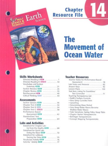 9780030303210: Holt Science & Technology Earth Science Chapter 14 Resource File: The Movement of Ocean Water