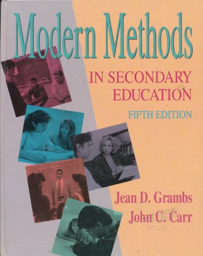 Imagen de archivo de Modern Methods in Secondary Education a la venta por HPB-Red