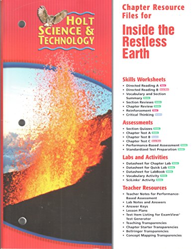 9780030306464: Holt Science and Technology Chapter Resources (F) Inside the Restless Earth