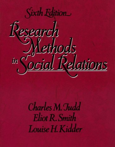 9780030311499: Research Methods in Social Relations