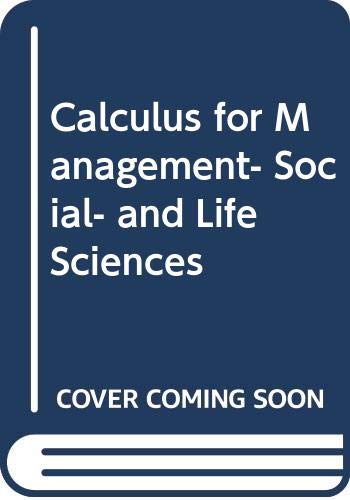 Stock image for Calculus for Management, Social, and Life Sciences for sale by HPB-Red