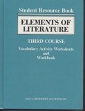 Stock image for Elements of Literature Third Course Vocabulary Activity Worksheets and Workbook (Elements of Literature - Third Course - Grade 9, Vocabulary Activity Worksheets and Workbook) for sale by Better World Books