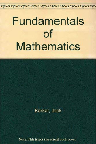Stock image for Fundamentals of Mathematics for sale by SecondSale