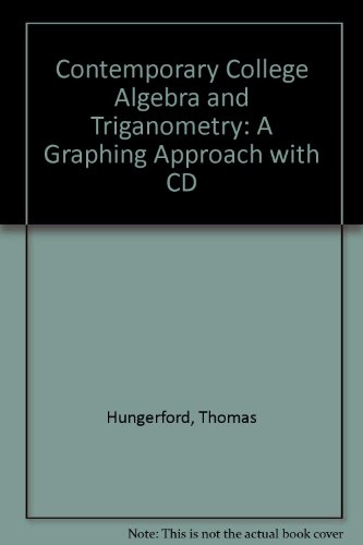 Stock image for Contemporary College Algebra and Trigonometry: A Graphing Approach (Non-InfoTrac Version with CD-ROM) for sale by HPB-Red
